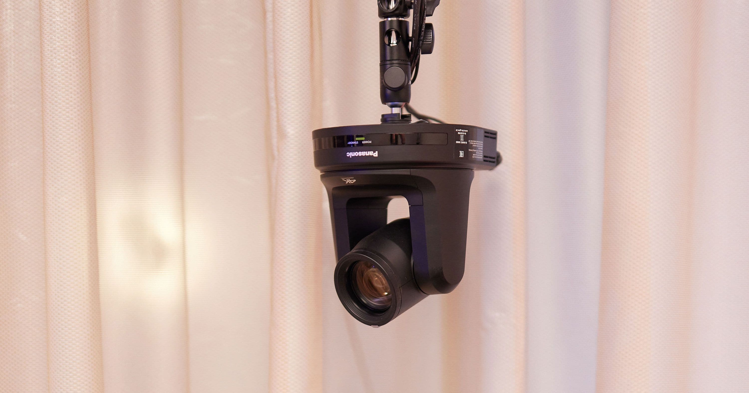 A premium camera in a podcasting studio